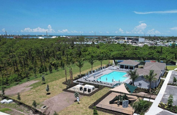 A heated pool