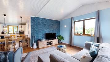 Fernseher, Kamin, Videospiele, DVD-Player