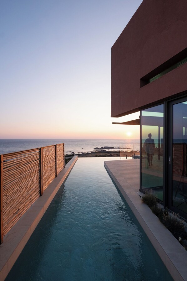 Outdoor pool, a heated pool - Casa Tarrha - Beachside Retreat with Private Heated Pool (Chania Town  Livadia)