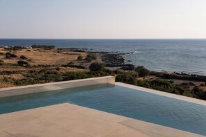 Outdoor pool, a heated pool - Casa Tarrha - Beachside Retreat with Private Heated Pool (Chania Town  Livadia)