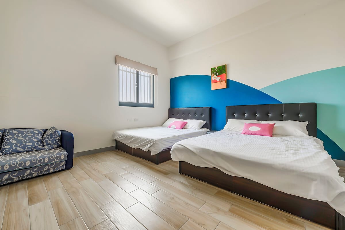 Blackout curtains, bed sheets