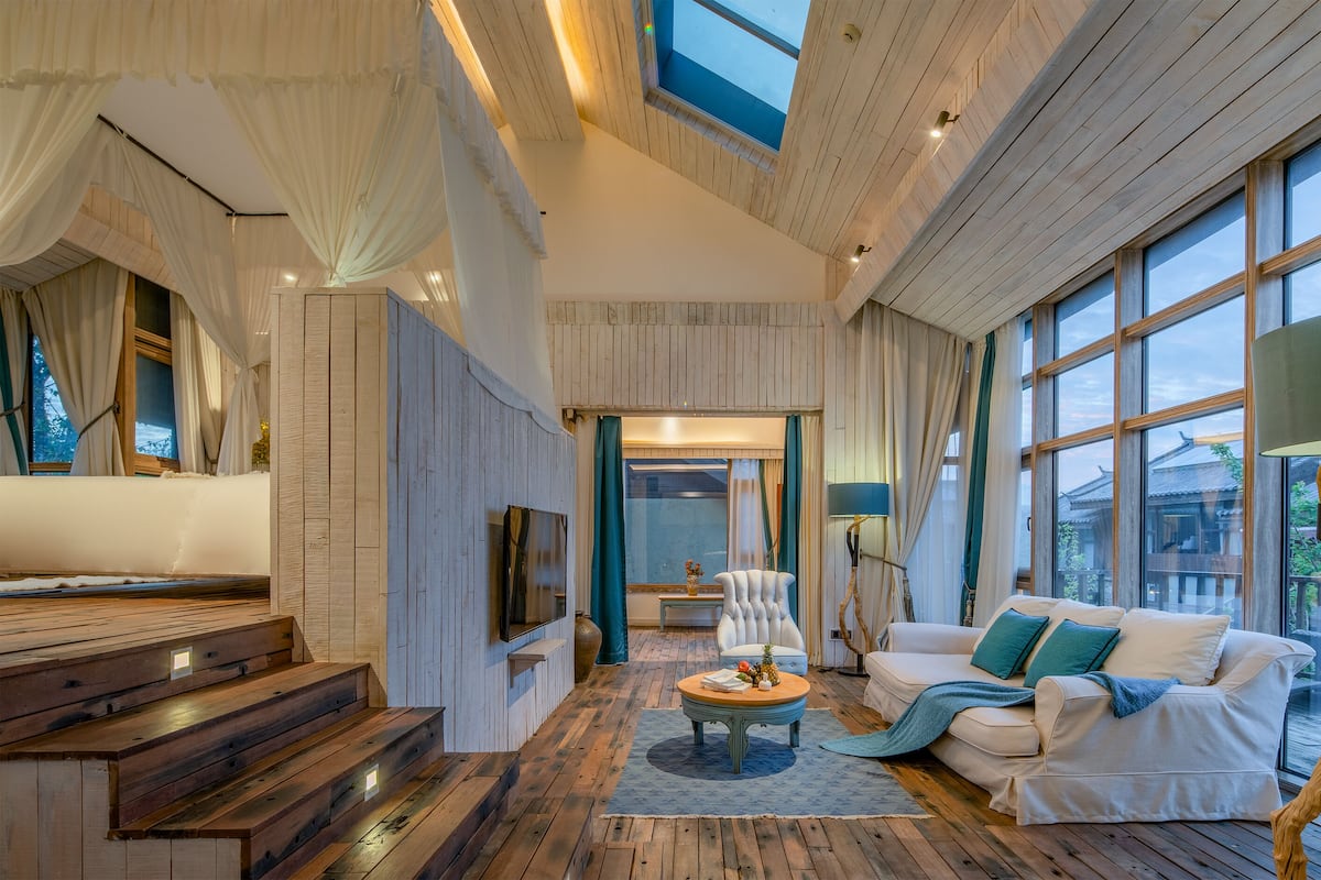 1 habitación y ropa de cama de alta calidad