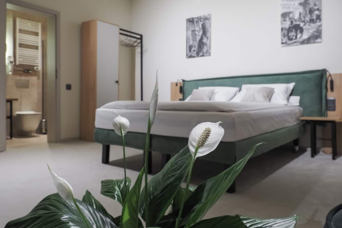 Deluxe kamer, 1 twee- of 2 eenpersoonsbedden, 1 slaapkamer | 1 slaapkamer, hypoallergeen beddengoed, een bureau, gratis wifi