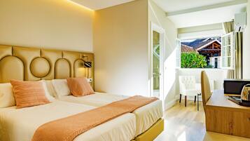 Ropa de cama de alta calidad y minibar