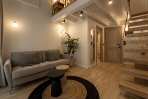 Camara, Two Floor Suite with City View | 1 bedroom, premium bedding, pillowtop beds, individually decorated - Cortiletto Timeless Suites (Rethymno)