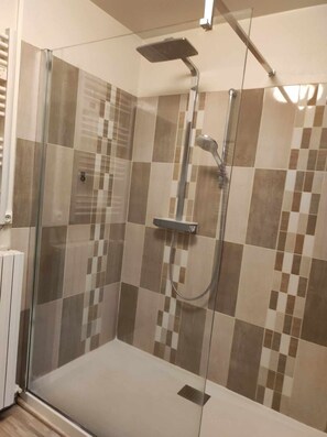 Hair dryer, towels, toilet paper