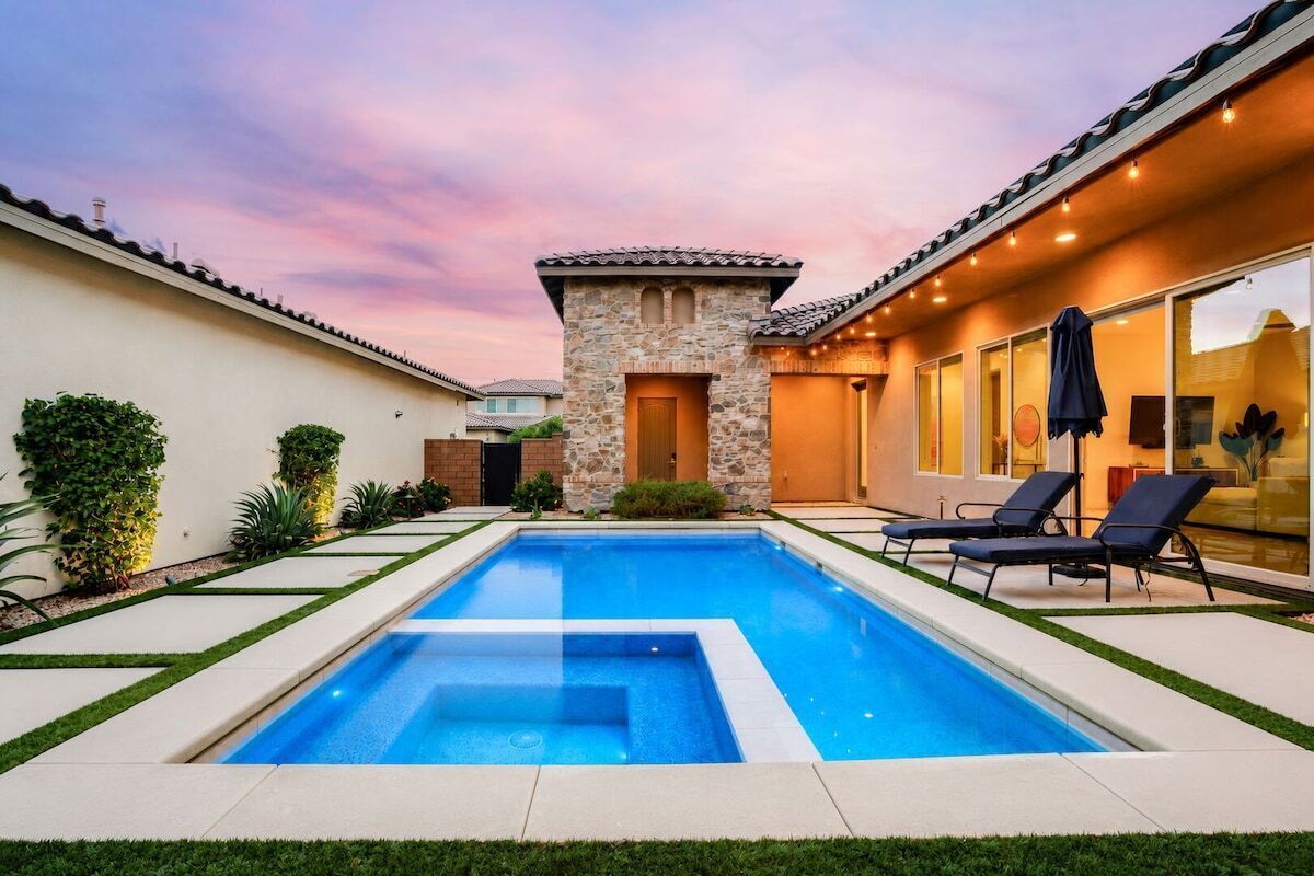 A heated pool