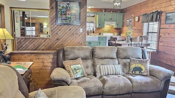 TV, fireplace, DVD player, offices