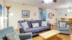 House (3 Bedrooms) | Interior - Game Room & Deck: Tybee Island Beach House (Tybee Island)