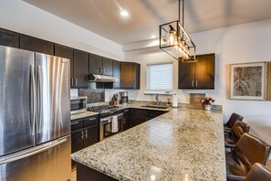 Microwave, oven, stovetop, dishwasher - Downtown Winter Park Condo w/ Free Bus to Ski Base (Winter Park)