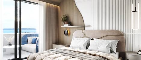 1 Schlafzimmer, Zimmersafe, Schreibtisch, Bügeleisen/Bügelbrett