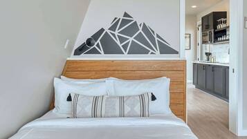 1 bedroom, desk, iron/ironing board, travel cot