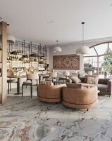 Een 72-inch smart-tv met digitale zenders en vloerverwarming