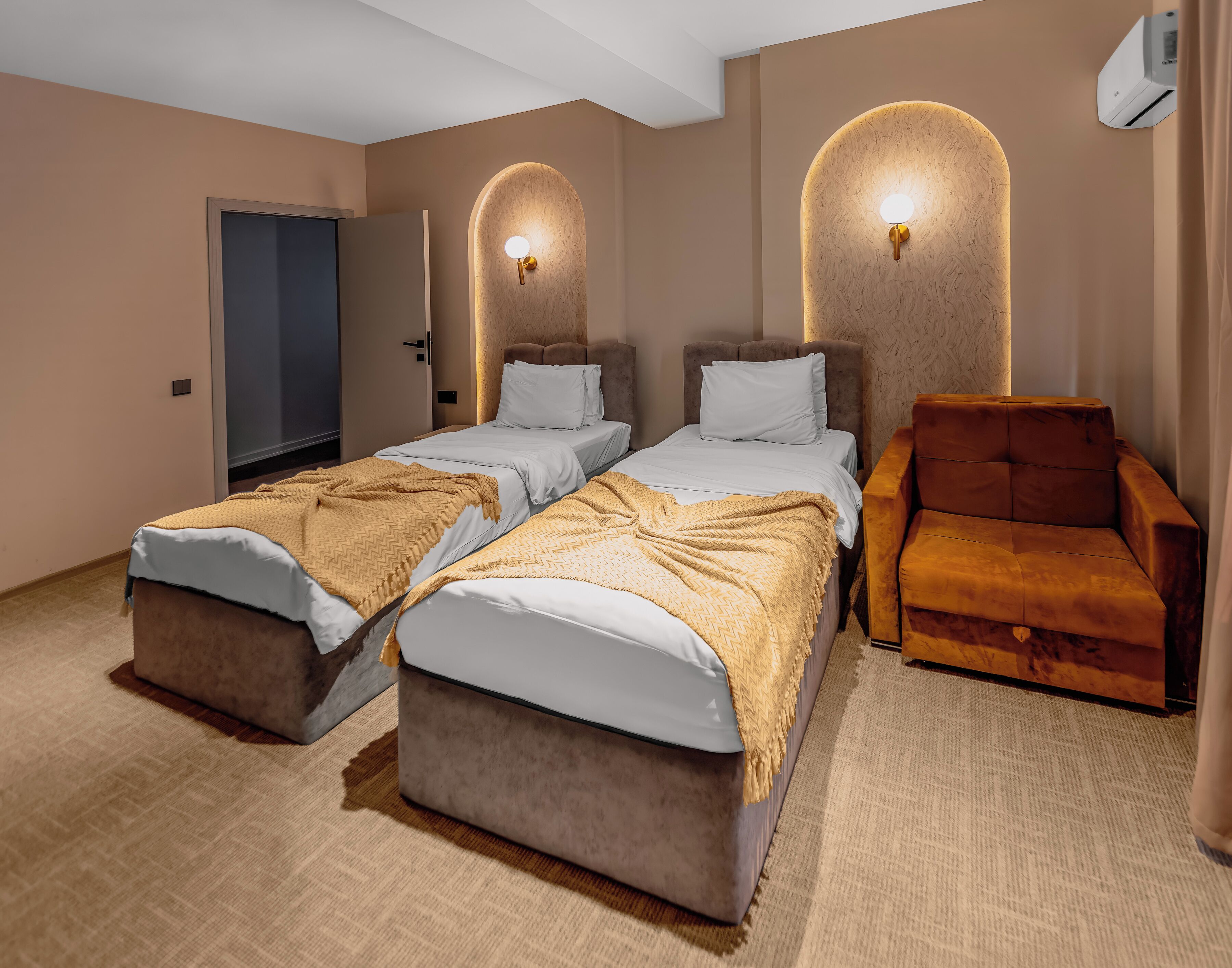 Chambre Standard avec lits jumeaux | Literie de qualité supérieure, mini-bar avec articles gratuits