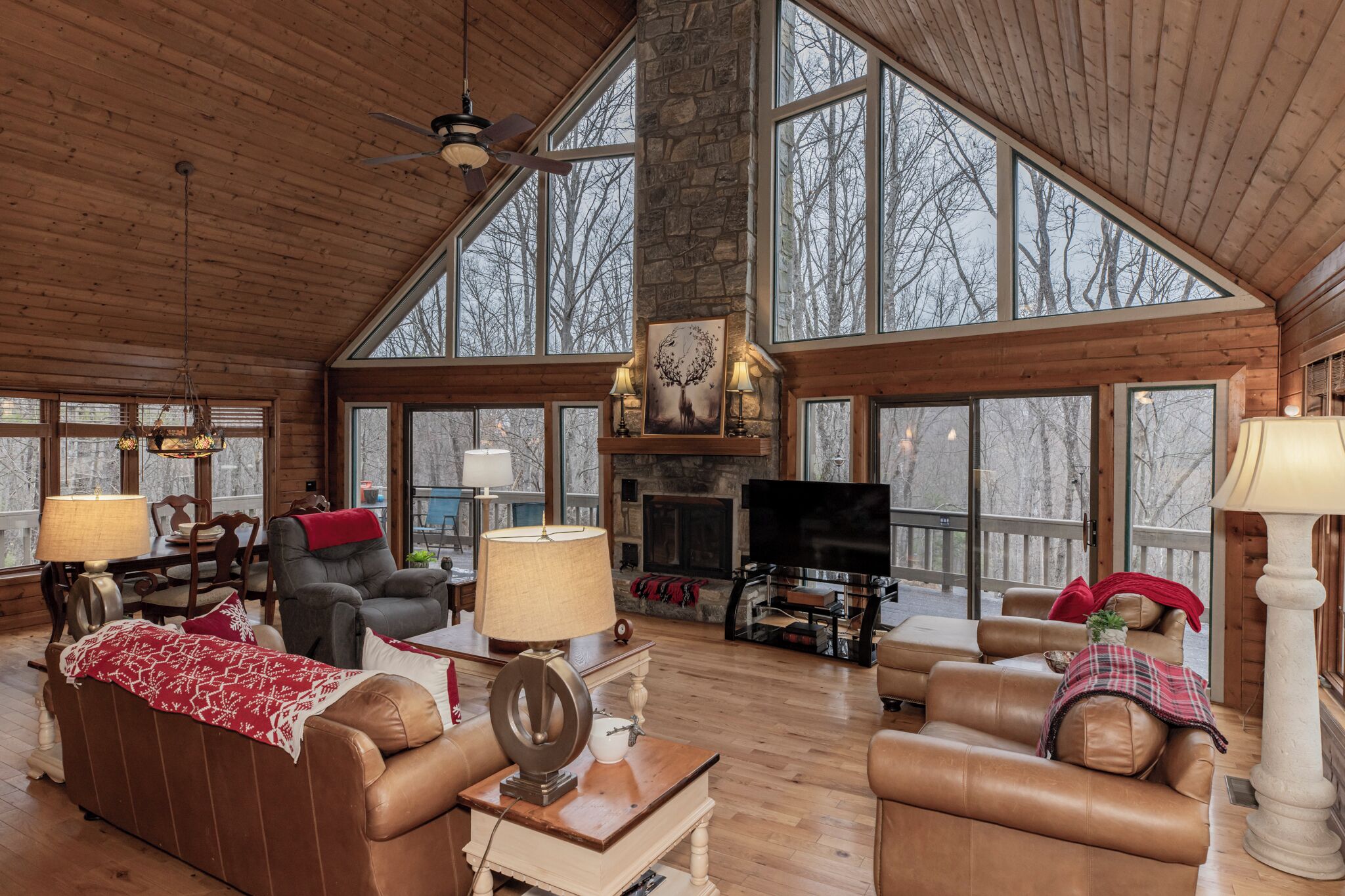 Smart TV, lareira, DVD player, pebolim