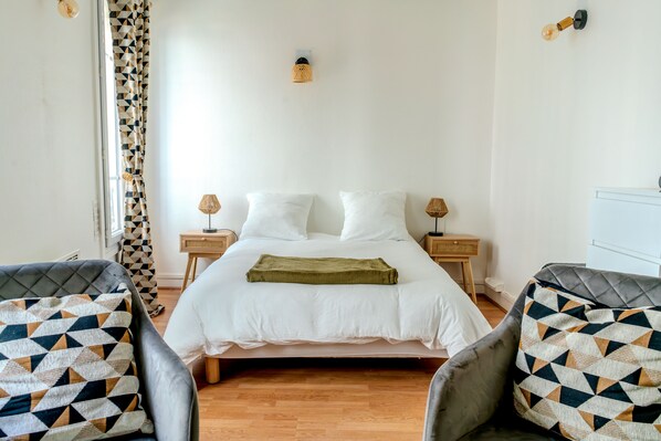 1 sovrum, strykjärn/strykbräda, gratis wi-fi och sängkläder