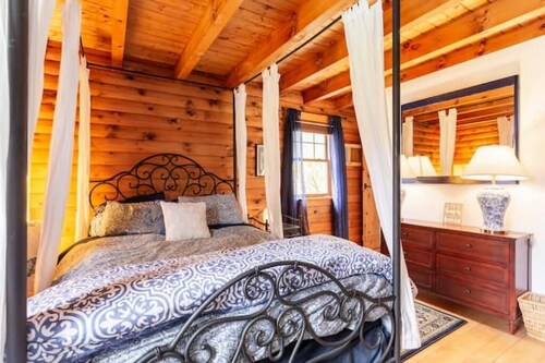 Log Cabin at the Goat Sanctuary, Healing for Humans and Animals