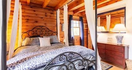 Log Cabin at the Goat Sanctuary, Healing for Humans and Animals