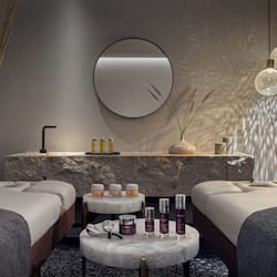 Sauna, steam room, body treatments, deep-tissue massages, body scrubs
