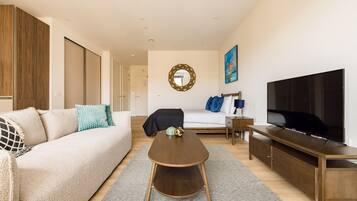 Superior Studio | Living area | 40-inch Smart TV with digital channels