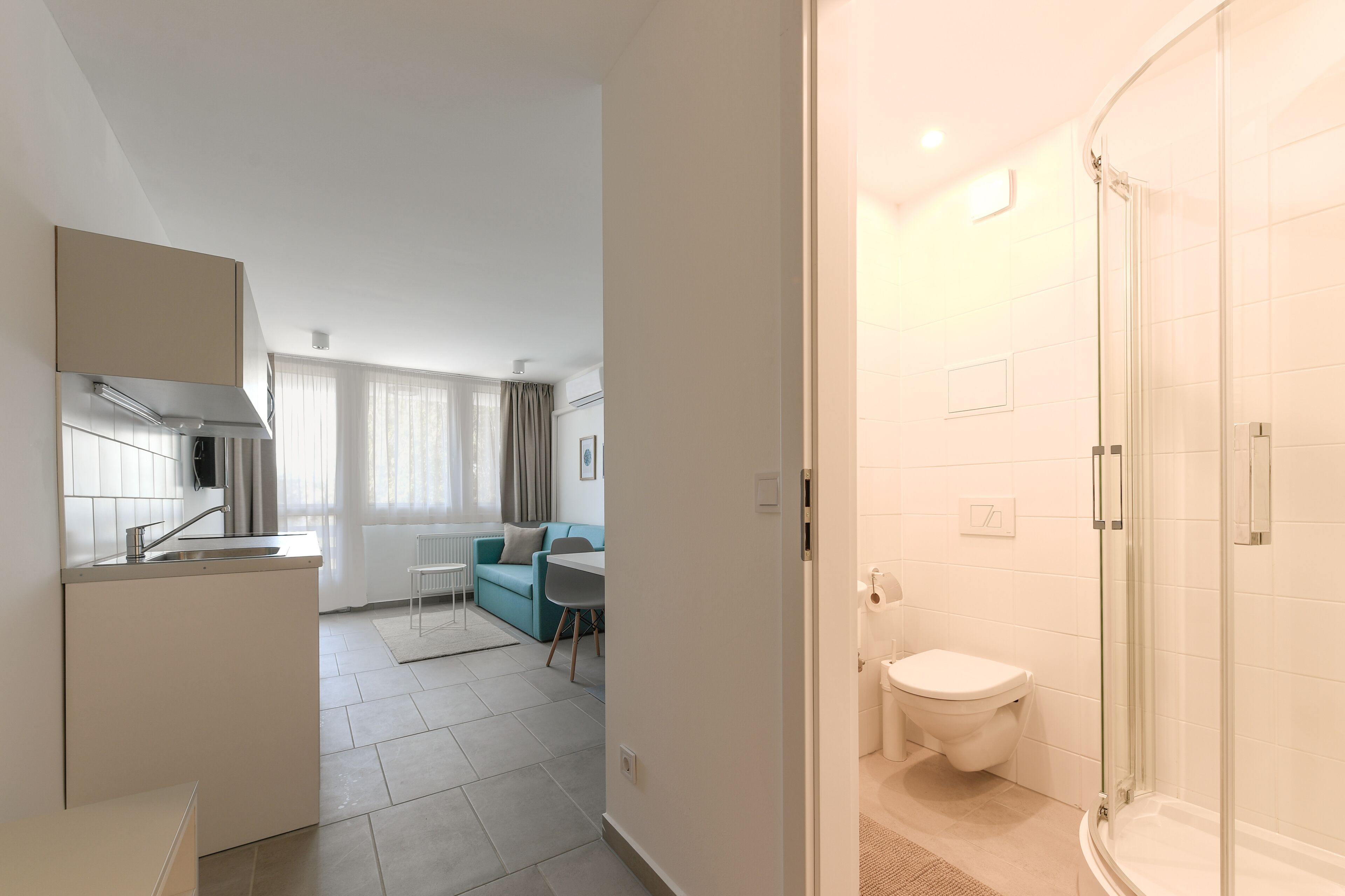 Apartemen Comfort, balkon | Kamar mandi | Shower, pengering rambut,  dan handuk