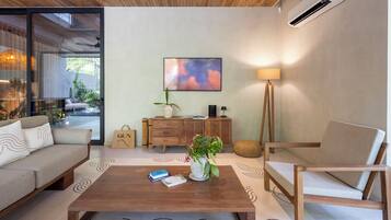Luxury Villa, 3 Bedrooms, Private Pool | Living area | 42-inch Smart TV with digital channels, books, streaming services