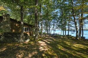 Property grounds - Beautiful open-concept log home in quiet setting on Thompson Lake. (Otisfield)