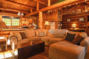 Téléviseur connecté, foyer, lecteur de DVD, livres