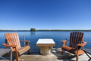 Property grounds - Beautiful open-concept log home in quiet setting on Thompson Lake. (Otisfield)