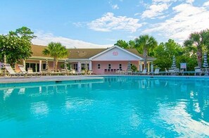 Outdoor pool - Completely Remodeled Luxury Sea Trail Condo on Golf Course. Close to Beach! (Sunset Beach)