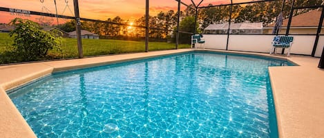 Outdoor pool, a heated pool