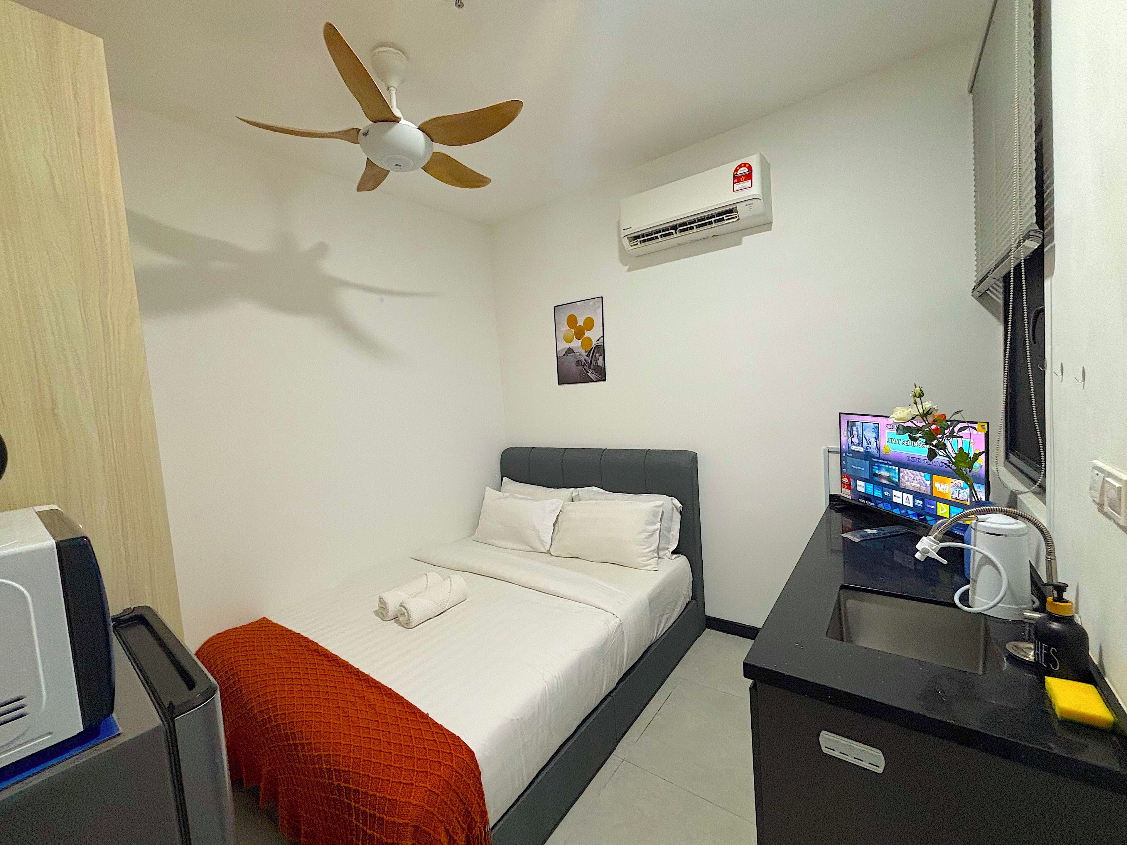 Økonomisuite, 1 queensize-seng, ikke-røyk, allergivennlig | Sengetøy av topp kvalitet, individuelt dekorert og individuelt innredet