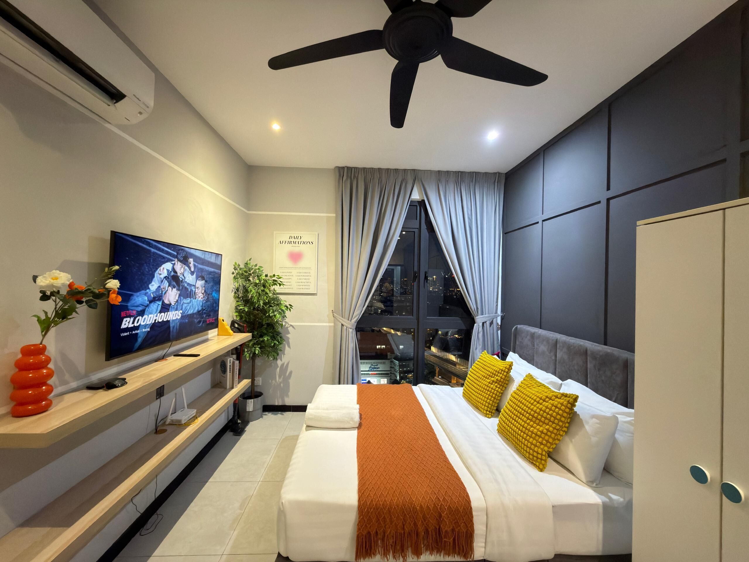 Premium bedding, individually decorated, individually furnished