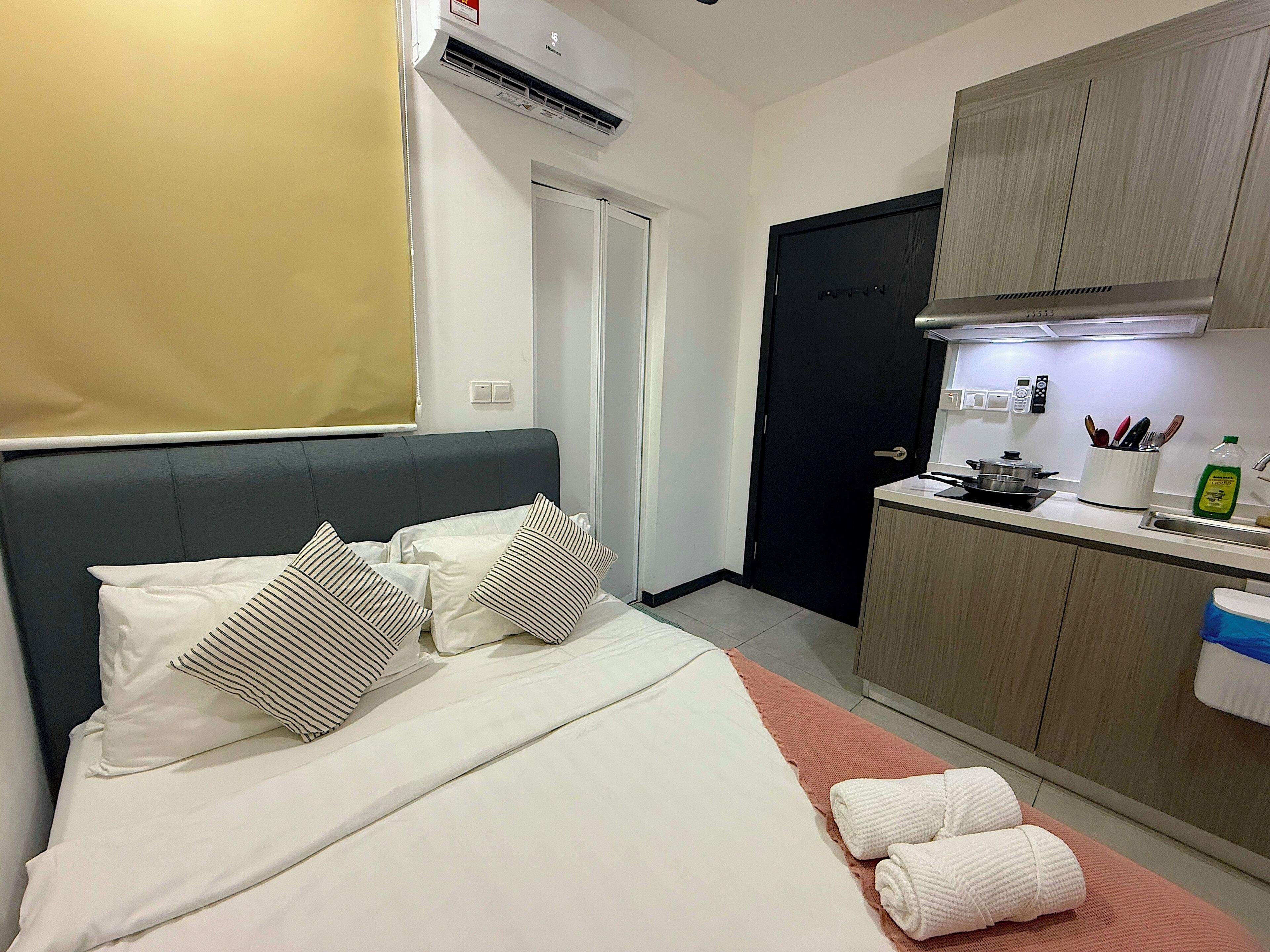 Suite Junior, 1 grand lit, non-fumeur, cuisine | Literie de qualité, décor unique, ameublement unique