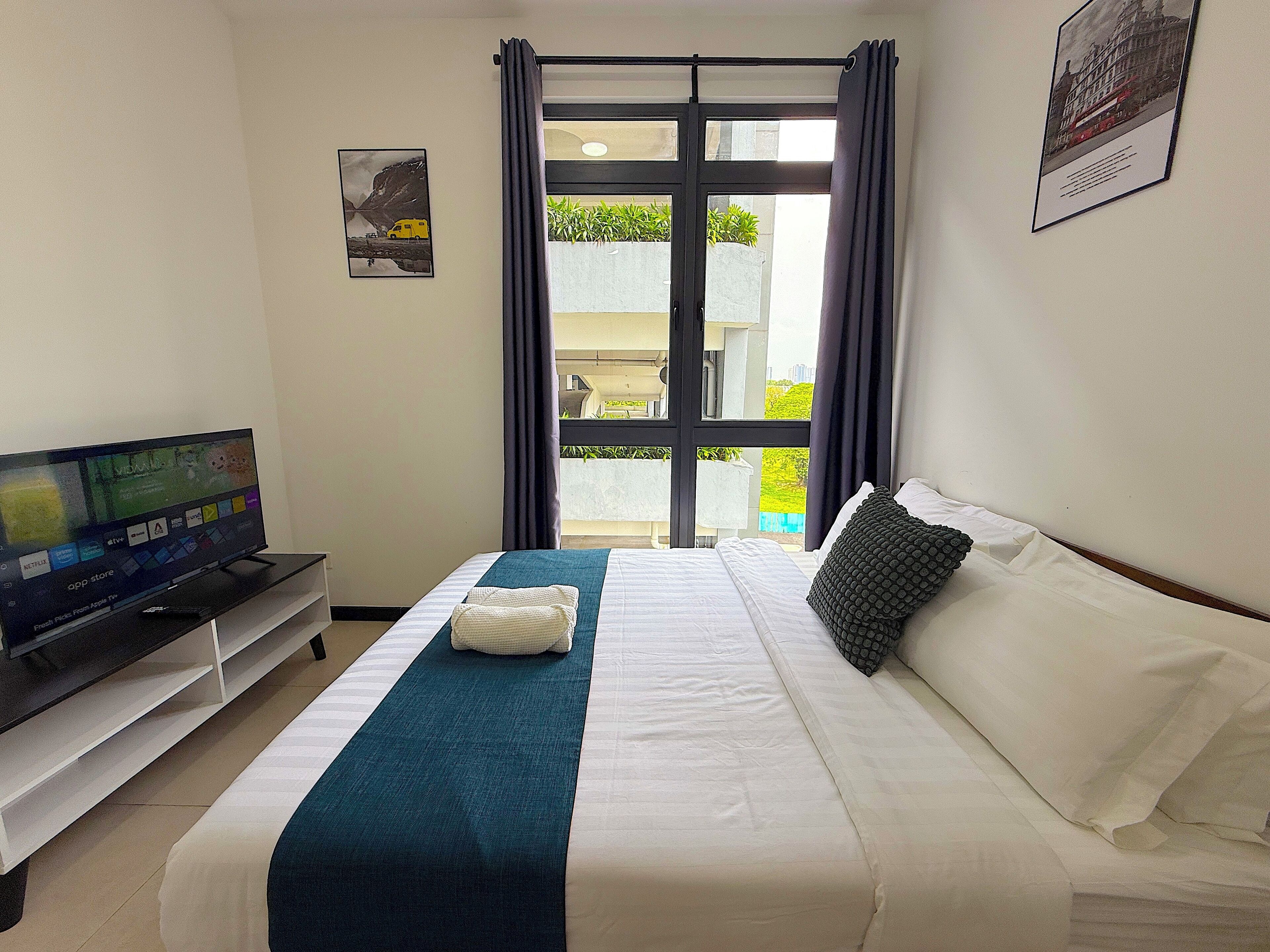 Leilighet – gallery, 1 soverom, kjøleskap og mikrobølgeovn, bakgårdsutsikt | Sengetøy av topp kvalitet, individuelt dekorert og individuelt innredet