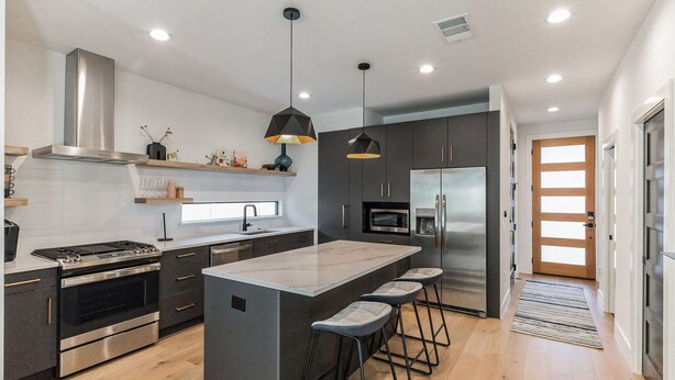 Townhome, Multiple Beds, Patio, Garden View (Chic Austin Getaway) | Private kitchen | Coffee/tea maker, fridge, microwave, oven - Chic Austin Getaway Brand New w/ Rooftop Patio! (Austin)