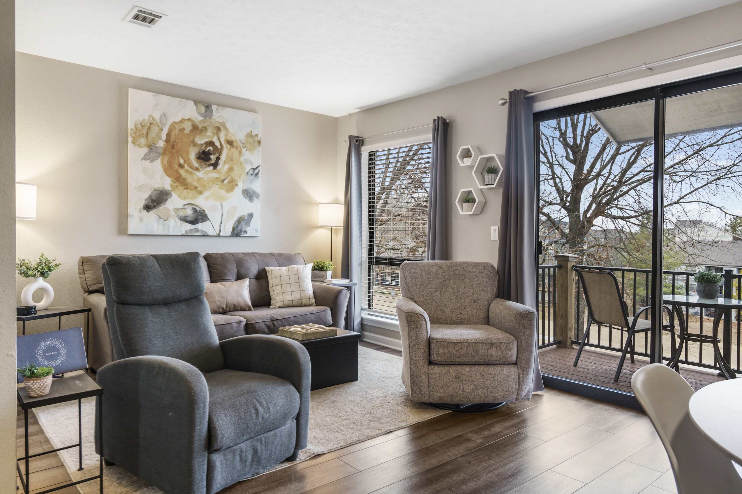 Condo, 1 King Bed with Sofa bed, Balcony, Golf View (Honey Hill) | Living area | 42-inch flat-screen TV with digital channels