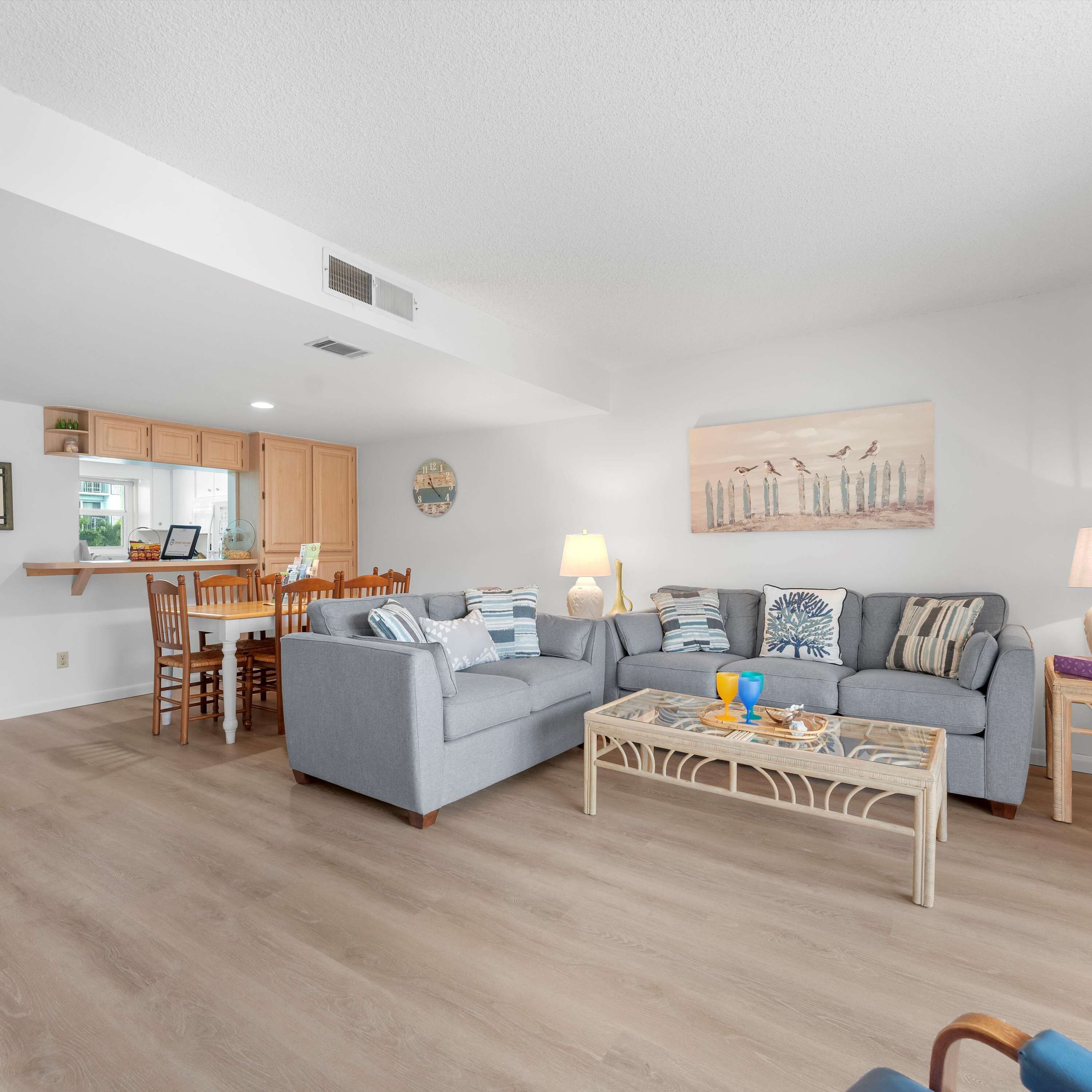 Condo, Multiple Beds, Balcony, Pool View (Sea You Soon at Cocoa Beach) | Living area | 42-inch flat-screen TV with digital channels