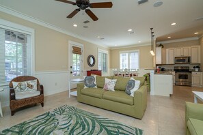 House, Multiple Beds, Patio, Garden View (Sandestin Bungalo 38) | Living area - Sandestin Bungalo 38: Beach, Golf, & Fun! (Miramar Beach)