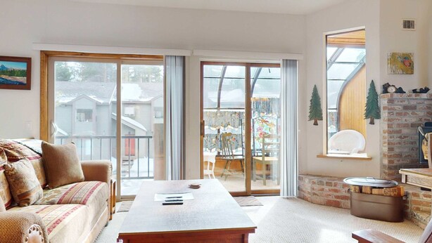 Condo, Multiple Beds, Patio, Mountain View (Serene Sierra Sanctuary) | Living area | Fireplace - Serene Sierra Sanctuary - Experience Mammoth Magic (Mammoth Lakes)