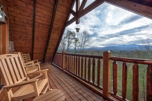 Cabin, Multiple Beds, Hot Tub, Mountain View (Touch of Elegance) | Balcony view
