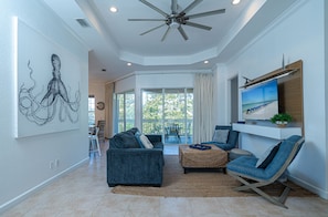 Condo, Multiple Beds, Pool Access, Garden View | Living area | 42-inch flat-screen TV with digital channels, TV - Crystal Cove (Miramar Beach)