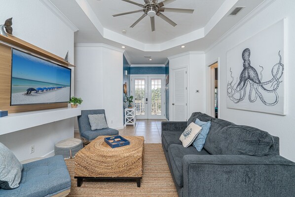 Condo, Multiple Beds, Pool Access, Garden View | Living area | 42-inch flat-screen TV with digital channels, TV - Crystal Cove (Miramar Beach)