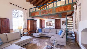 Villa | Living area | Fireplace