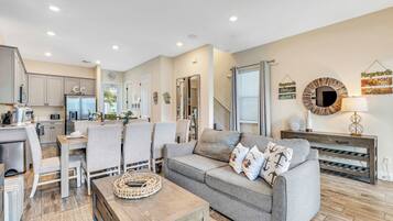 House, Multiple Beds, Pool Access, Pool View (The Sea Shelter) | Living area | 42-inch flat-screen TV with digital channels