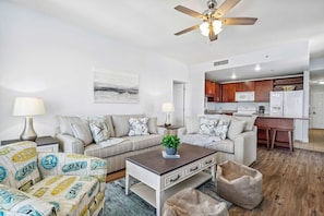 Condo, Multiple Beds, Balcony (Seaside Harmony) | Living area