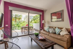 Living area - Depa Textiles - Alójate en el Paraíso - Riviera Maya (Playa del Carmen)