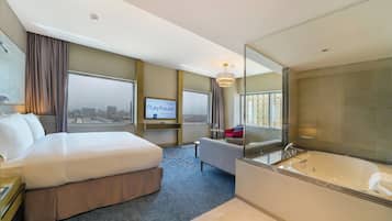 Ropa de cama de alta calidad y minibar