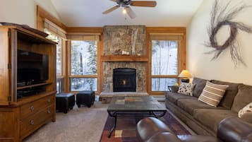 Smart TV, fireplace