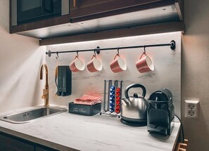 Fridge, microwave, toaster